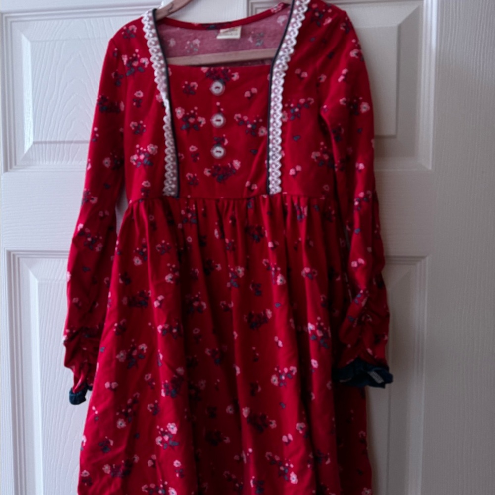 Wildflowers Red Floral Kids Dress
